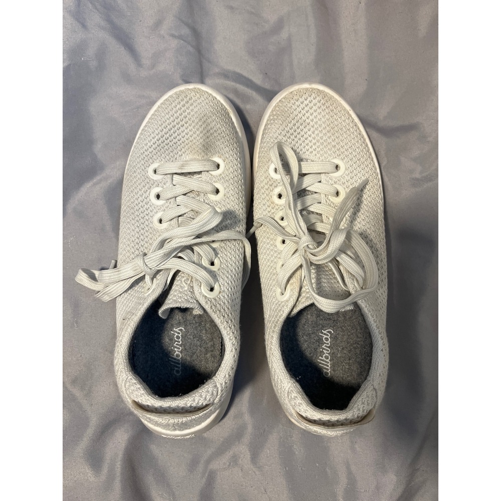 Allbirds Wool Runners Women's Shoes Size 7 white Knit Sneakers Lace Up